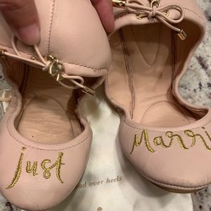 Kate Spade “Just Married” Ballet Flats - Soft Pink